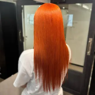 ロング カラー ヘアアレンジ 🧡ブリーチ/艶髪✨ RINO🪽のヘアスタイル