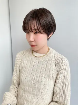 ショート 🫒🫒ブリーチなし 艶カラー🫒ヤマシロのヘアスタイル