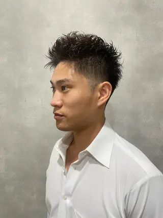 ショート メンズ フリーランスシェアサロンルレイル所属・心斎橋/メンズ /ルレイル/地形真希のヘアスタイル
