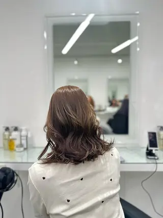 ミディアム 💖ベージュ💖 MEARIのヘアスタイル