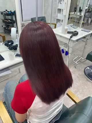 セミロング limitみづき🌙 ブリーチカラーのヘアスタイル