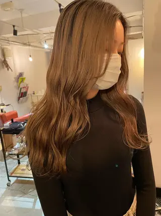 ロング カラー 京都美容師 塩のヘアスタイル