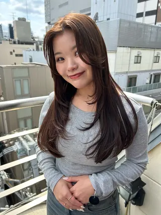 ロング カラー land所属・透明感カラー/レイヤ ー🌙Honokaのヘアスタイル