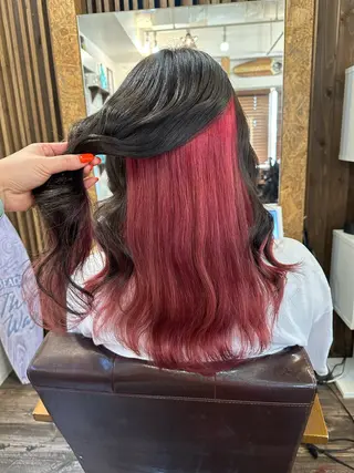 ロング カラー ブリーチ毛対応酸性 ストレート🌈サキのヘアスタイル