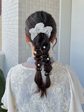 ロング ヘアアレンジ 艶カラーヘアアレンジ 縮毛矯正🍓ひふみのヘアスタイル