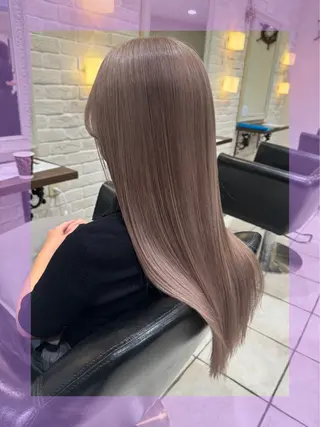 ロング カラー ヘアアレンジ 🦄ブリーチ💜エク ステ💜MIU🦄のヘアスタイル