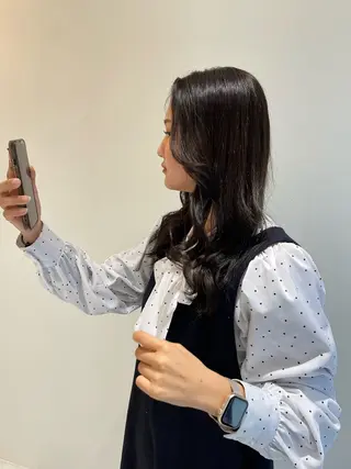 セミロング カラー 都築 あんずのヘアスタイル