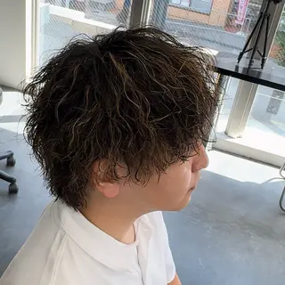 カラー パーマ メンズ Men's BIRTH by happiness 梅田中崎町店所属・RISA/大阪 /メンズ専門美容師のヘアスタイル