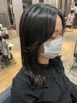 ミディアム カラー ノンダメージサロン/ 豊中/美容室のヘアスタイル