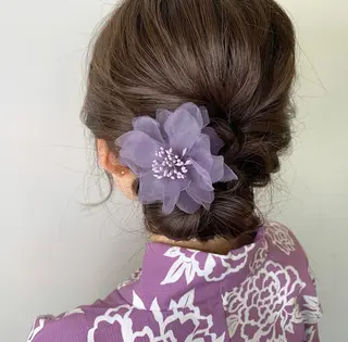 セミロング ヘアアレンジ 小森 衣純のヘアスタイル