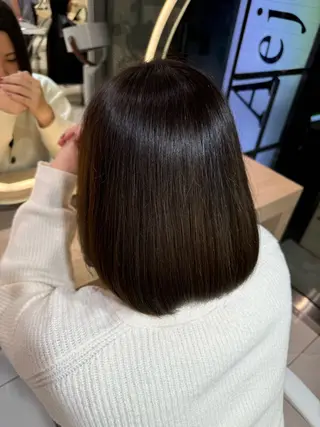 セミロング レイヤーカット/ 縮毛矯正/西野和裕のヘアスタイル