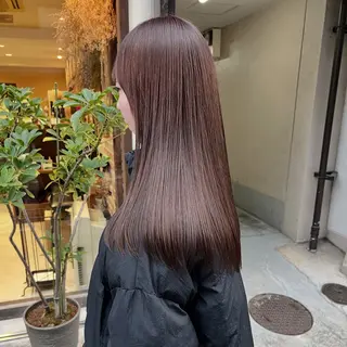 セミロング カラー ✨ミニモ限定価格◎ ブリーチ無しカラーのヘアスタイル