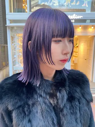 ショート カラー SALOWIN所属・ブリーチ✨ ボブ✨レイヤーのヘアスタイル