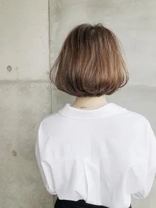 ショート カラー パーマ 吉田 明弘のヘアスタイル