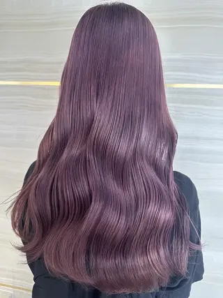 ロング カラー みらい🖤ブリーチ 縮毛矯正モデル募集のヘアスタイル