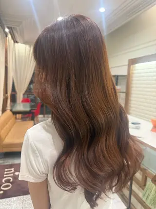 ロング カラー 長井 歓菜のヘアスタイル