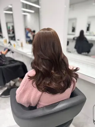 セミロング カラー 🎀愛されgirly ヘア🫧Ayakaのヘアスタイル