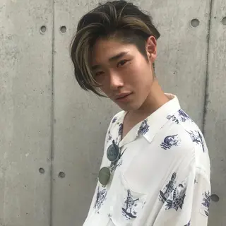 ミディアム カラー メンズ 住本 大明のヘアスタイル