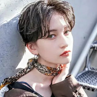 ショート ショート/ボブ/ パーマ/柏原良亮のヘアスタイル