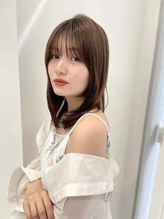 ミディアム 透明感カラー 🩰あさのヘアスタイル