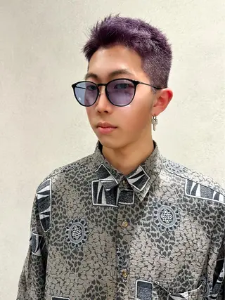 カラー メンズ CANAAN銀座所属・艶透明感カラー/ ルーズパーマ/田中のヘアスタイル