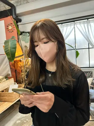 セミロング 問屋町chapter 日笠快生のヘアスタイル