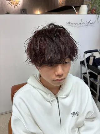 カラー メンズ 大人パーマ特化 心斎橋本町/えざわのヘアスタイル