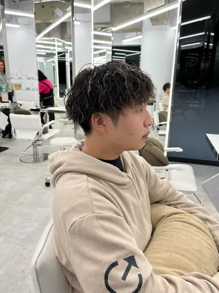 パーマ メンズ 森龍馬 メンズ専門美容師のヘアスタイル