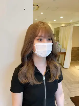 セミロング カラー 太田陽葉里/ パーマモデル募集中のヘアスタイル