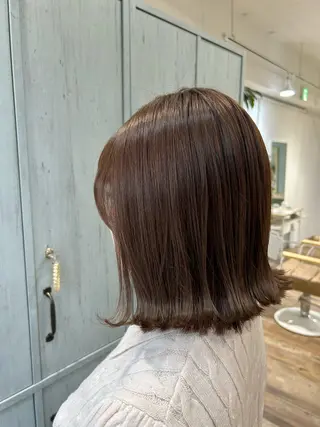 ミディアム カラー ブラウンカラー tomokaのヘアスタイル