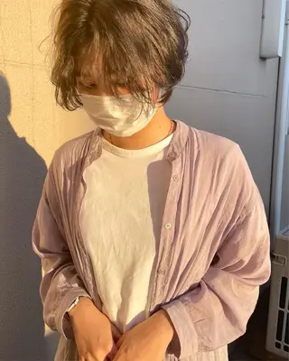 ショート カラー ﾊｲﾄｰﾝ/ｼｮｰﾄ 村上淳乃🐥のヘアスタイル