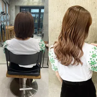 ロング カラー ヘアアレンジ TATSUYA アートディレクターのヘアスタイル