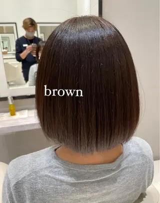 ショート カラー k-twoたき✨艶感 カラー/美髪矯正のヘアスタイル