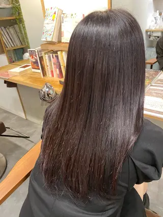 セミロング カラー hair&culture gallery moloco　神保町　九段下店所属・RISA🩶🐈‍⬛ カット✨透明感カラーのヘアスタイル