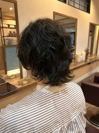ショート パーマ Luce所属・うる艶/韓国風　奈良 優輝のヘアスタイル