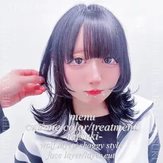 ミディアム 🫧ハイトーン特化 🐺矢島タツキ🐺のヘアスタイル