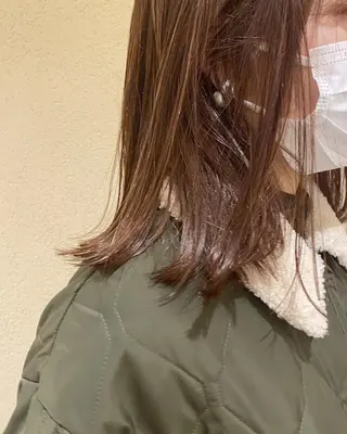 ミディアム カラー シャドールーツ美容師 篠原康太のヘアスタイル