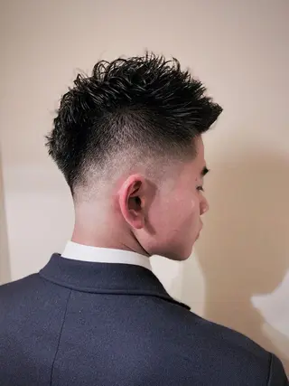 ショート パーマ メンズ HIROGINZA ヒロ銀座 青山所属・マツオ リュウホウ🐉のヘアスタイル