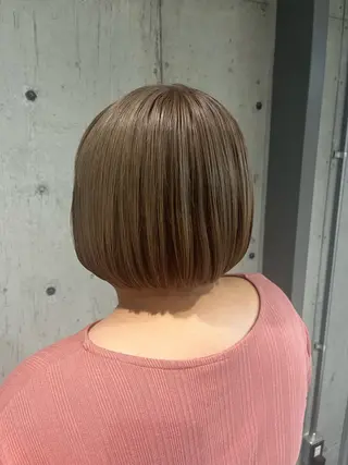 ショート カラー ヘアアレンジ 傷ませないカラー・ ボブ・リクト💥のヘアスタイル