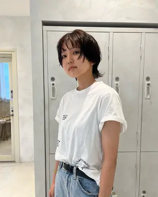 ショート カラー パーマ ヘアアレンジ ETERNAL所属・透明感カラー🌛 reikaのヘアスタイル