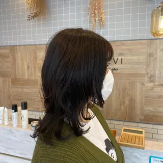 セミロング 舟橋 りんかのヘアスタイル