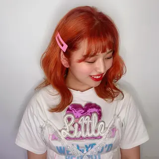 ミディアム カラー AMI ウルフパーマ/メンズのヘアスタイル