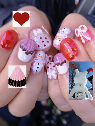 ネイル 3dパーツ/流行り 👧shushu❤️のネイルデザイン