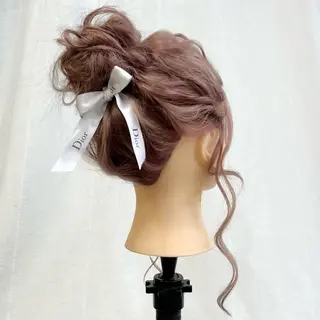 セミロング カラー ヘアアレンジ 🎀taro ブリーチなしカラーのヘアスタイル