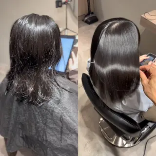 ミディアム ヘアアレンジ MiU所属・髪質改善×レイヤー で理想のツヤ髪のヘアスタイル