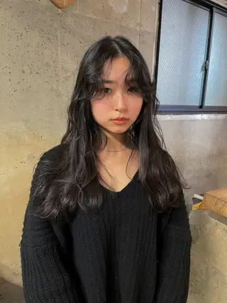 ロング パーマ パーマ/レイヤー 岩山丈一郎のヘアスタイル