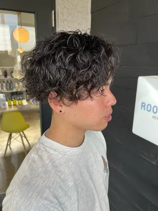 ショート パーマ メンズ 🌀rooomen/ 龍之介/メンズサロンのヘアスタイル