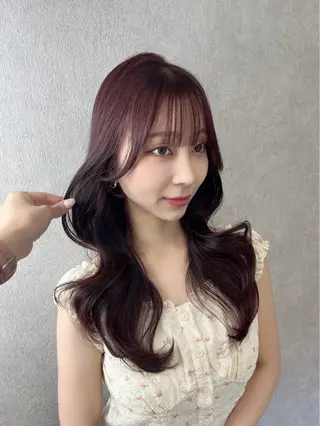 ロング 韓国🎀レイヤー/艶 髪/縮毛矯正/ユリナのヘアスタイル