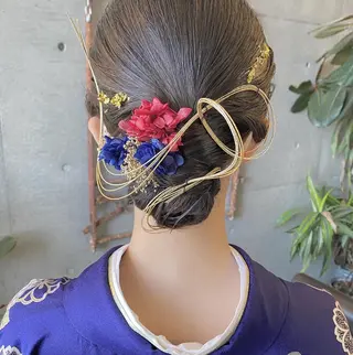 ミディアム カラー パーマ ヘアアレンジ メンズ キッズ ネイル マツエク・マツパ アイブロウ モリモト サナのヘアスタイル