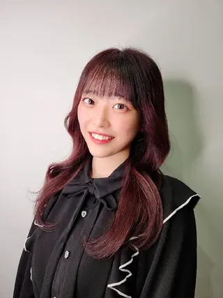 セミロング カラー Nanako。/韓国 ヘア/顔周りカットのヘアスタイル